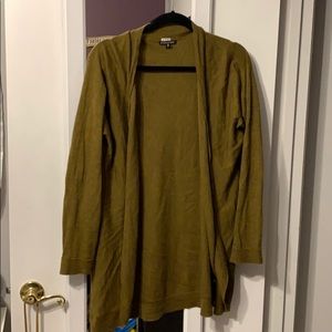 Eileen Fisher Green / Yellow 100% Wool Cardigan